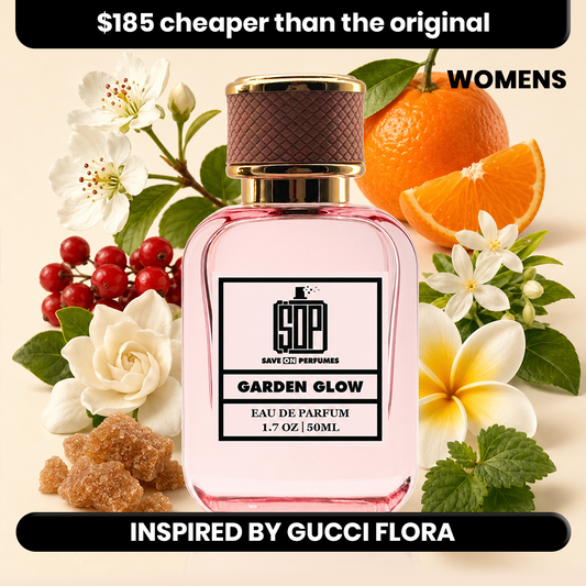 Garden Glow by Save On Perfumes – designer-inspired fragrance with featured scent notes
